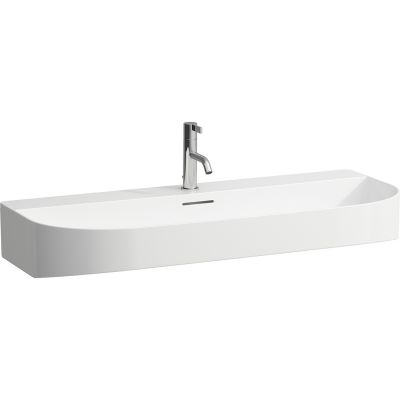 Laufen Sonar umywalka 100x42 cm półokrągła ścienna-meblowa biała H8163477571041