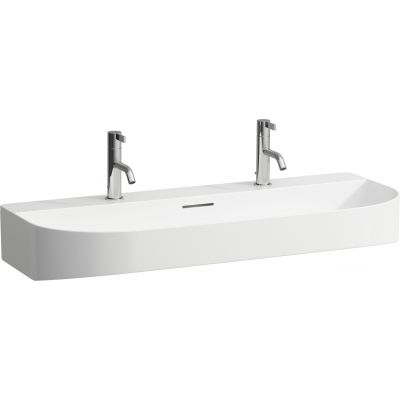Laufen Sonar umywalka 100x42 cm półokrągła ścienna biała H8163477571071