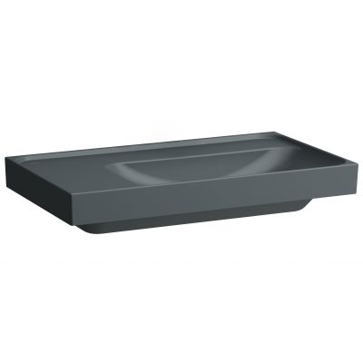 Laufen Meda umywalka 80x46 cm prostokątna ścienna-meblowa grafit mat H8171157581091