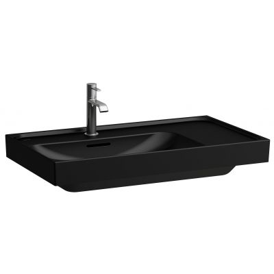 Laufen Meda umywalka 80x46 cm prostokątna ścienna-meblowa czarny mat H8171167161041