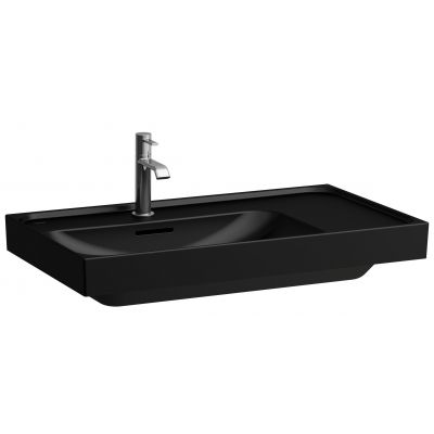 Laufen Meda umywalka 80x46 cm prostokątna ścienna-meblowa czarny mat H8171167161091