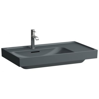 Laufen Meda umywalka 80x46 cm prostokątna ścienna-meblowa grafit mat H8171167581041