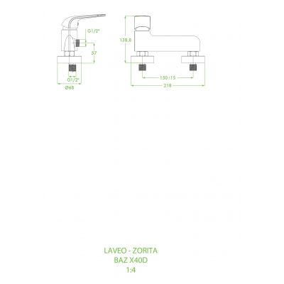 Laveo Zorita bateria prysznicowa ścienna biały/chrom BAZ640D