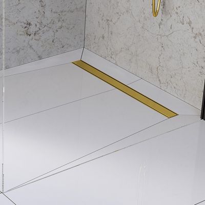 Laveo Basso odpływ liniowy 100 cm ruszt odwracalny złoty COBG10D