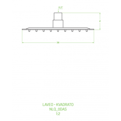Laveo Kvadrato deszczownica 20 cm kwadratowa biała NLQ6DAS