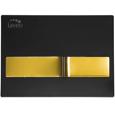 Laveo Akan stelaż podtynkowy do WC z przyciskiem czarny/złoty VSA758G