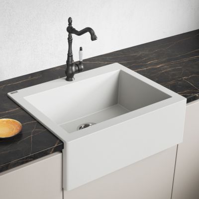 Laveo Komodo zlewozmywak granitowy 63,5x49 cm biały SBK 610T