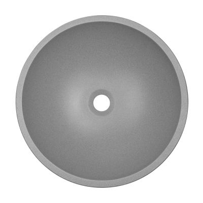 Laveo Amber umywalka 41 cm nablatowa okrągła granitowa szara VGR1521T