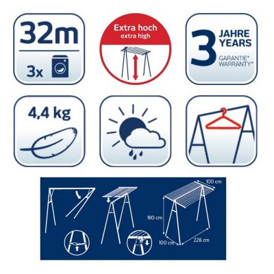 Leifheit Linomaxx 320 suszarka na pranie stojąca 72705