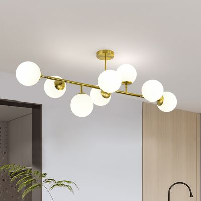 Light Prestige Dorado lampa podsufitowa 8x40W biała-złota LP-002/8P