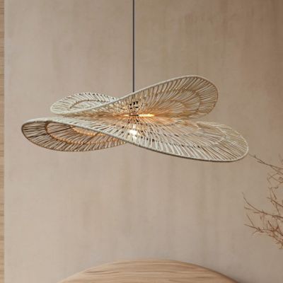 Light Prestige Raya lampa wisząca 1x15 W ratan LP-2704/1P NT