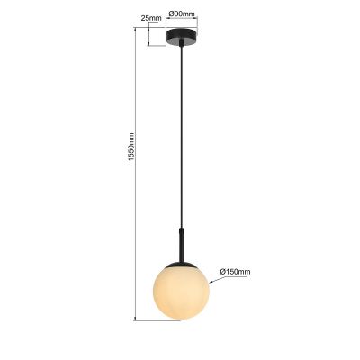 Light Prestige Dorado lampa wisząca 1x10 W czarna LP-002/1P BK