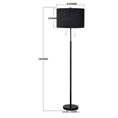 Light Prestige Fogo lampa stojąca 2x15 W czarna LP03042FBK