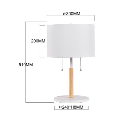 Light Prestige Fogo lampa stołowa 2x15 W biała LP03042TWH
