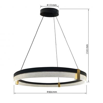 Light Prestige Plum lampa wisząca 1x40 W czarna LP-0407/1PLBKTriangle