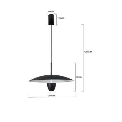 Light Prestige Ufo lampa wisząca 2x8 W czarna LP-0408/1P S BK