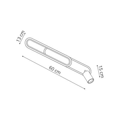 Light Prestige Parma lampa podsufitowa 1x18 W i 1x5 W czarna LP-0612/1CLBK