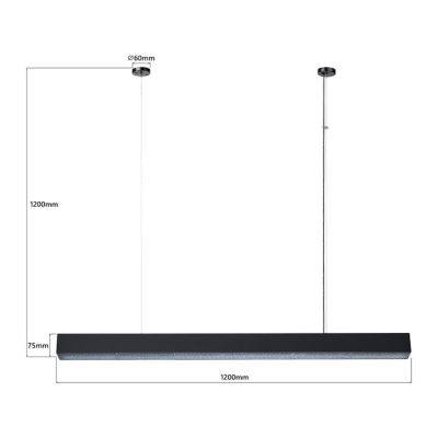 Light Prestige Mira inteligentna lampa wisząca 1x45 W czarna LP12011PLBKSmart