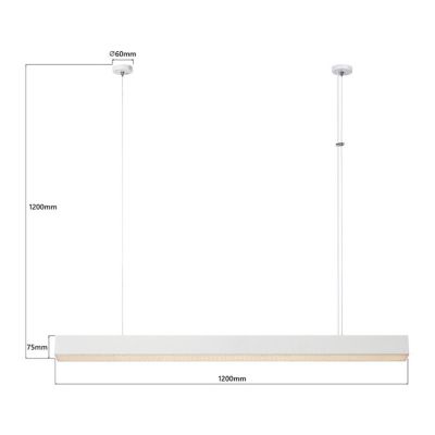 Light Prestige Mira inteligentna lampa wisząca 1x45 W biała LP12011PLWHSmart