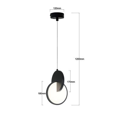 Light Prestige Circlo lampa wisząca 1x8 W czarna LP-1311/1P BK