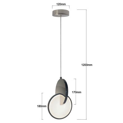 Light Prestige Circlo lampa wisząca 1x8 W chrom LP-1311/1P CH