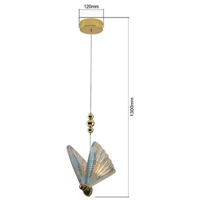 Light Prestige Mariposa lampa wisząca 1x8 W multikolor LP17151Pcolor