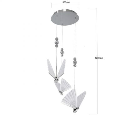 Light Prestige Mariposa lampa wisząca 3x24 W chrom LP17153PCH