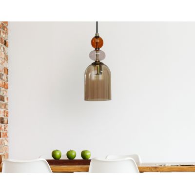 Light Prestige Tropea lampa wisząca 1x15 W bursztynowa LP-2004/1PMAM