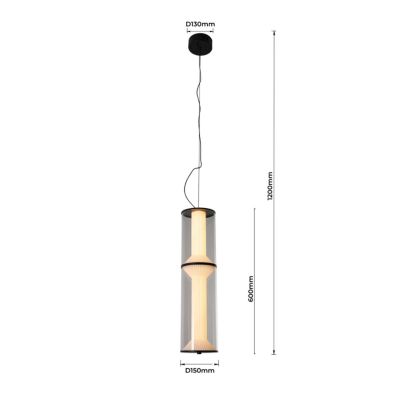 Light Prestige Aeris lampa wisząca 1x25 W czarna LP-2137/2P TR