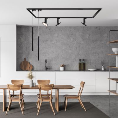 Light Prestige Aquilion zestaw szynoprzewód z reflektorami 3x12 W czarny LP2201RBKSET