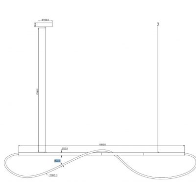 Light Prestige Meleca lampa wisząca 1x36 W biała-czarna LP-2345/1PMBK