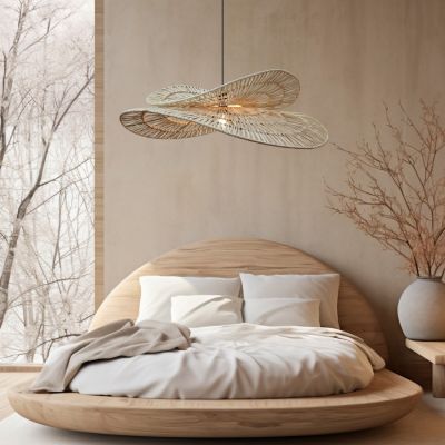 Light Prestige Raya lampa wisząca 1x15 W ratan LP-2704/1P NT