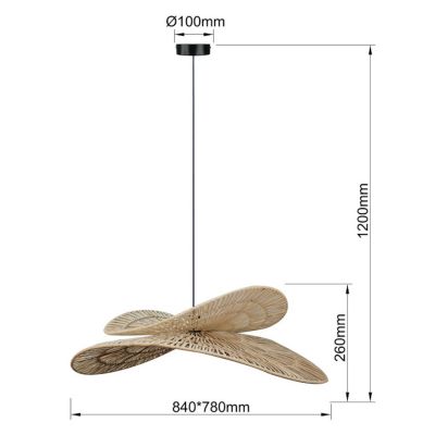 Light Prestige Raya lampa wisząca 1x15 W ratan LP-2704/1P NT