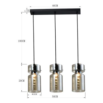 Light Prestige Nivio lampa wisząca 3x15 W przydymiona LP-2811/3L AM