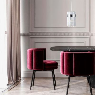 Light Prestige Vetro lampa wisząca 1x10 W chrom LP-2910/1P CH