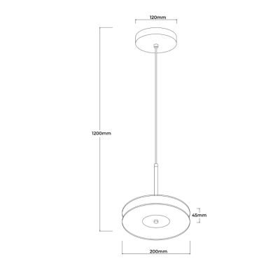 Light Prestige Casy lampa wisząca 1x6 W przydymiona LP-3176/1P S SM