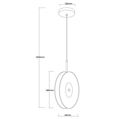 Light Prestige Casy lampa wisząca 1x6 W przydymiona LP-3176/1V SM