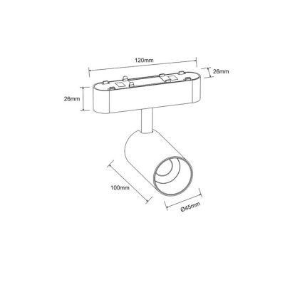 Light Prestige Magnetic Slim lampa magnetyczna 1x10 W czarny LP-606-MAG SLIM 10W 3BK