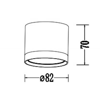 Light Prestige Kendal lampa podsufitowa 1x7 W biała LP63311SMLWH