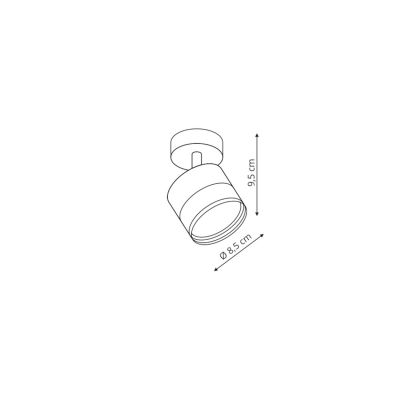 Light Prestige Kendal lampa podsufitowa 1x7 W czarna LP-6331/1WS TR/BK