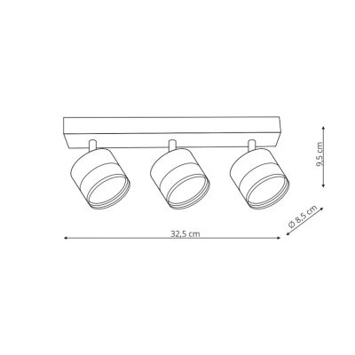 Light Prestige Kendal lampa podsufitowa 3x7 W biała LP-6331/3WS TR/WH