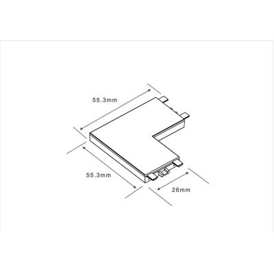 Light Prestige Magnetic Slim łącznik L czarny LP-656-MAG SLIM łącznik L SM BK