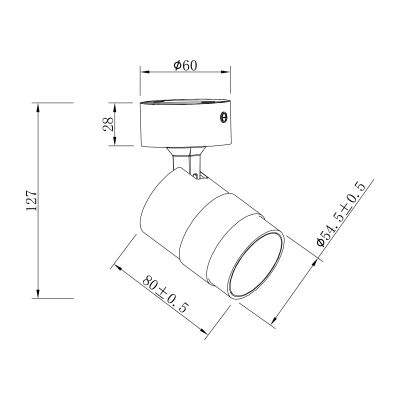 Light Prestige Anillo lampa podsufitowa 1x50 W czarna LP-770/1WBK