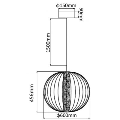 Light Prestige Treviso lampa wisząca 1x28 W złota LP-798/1PLGD