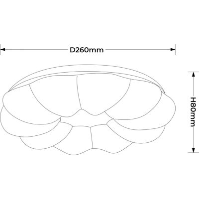 Light Prestige Ariva plafon 1x12 W biały-złoty LP-8321/1C-26 WH