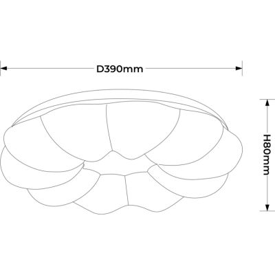 Light Prestige Ariva plafon 1x23 W biały-złoty LP-8321/1C-40 WH