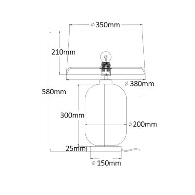 Light Prestige Amur lampa stołowa 1x15 W przydymiona LP-919/1T smoked