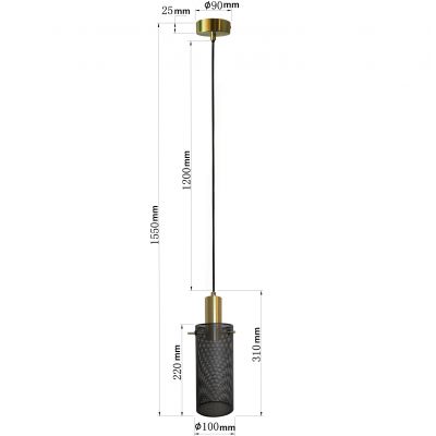 Light Prestige Tirana lampa wisząca 1x40 W czarny/złoty LP-945/1PBK