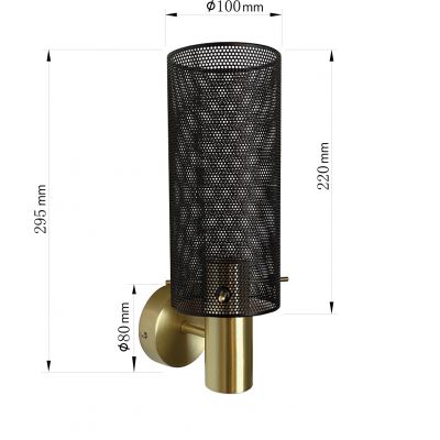 Light Prestige Tirana kinkiet 1x40 W czarny/złoty LP-945/1WBK