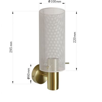 Light Prestige Tirana kinkiet 1x40 W biały LP-945/1WWH